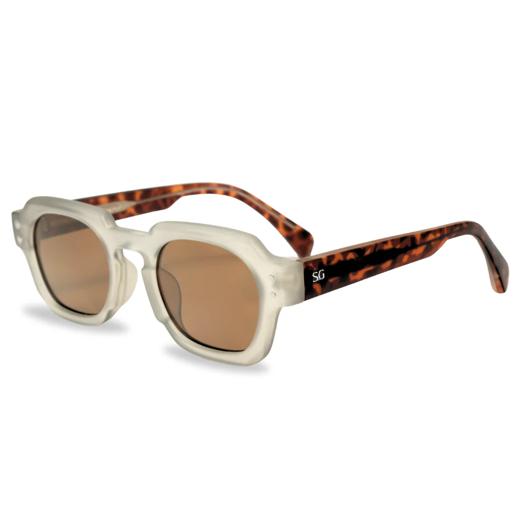 Cubix [Transparent Brown] Sunglasses - Image 3